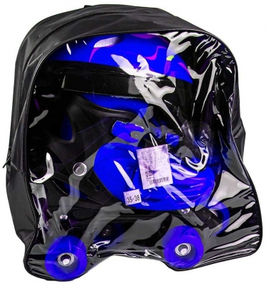 Set patine cu rotile, casca, cotiere si genunchiere, marime L (39-43), diverse culori